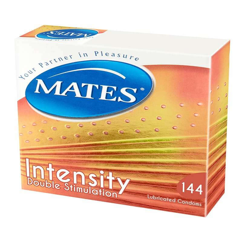 Mates Intensity Ribbed & Dotted Condoms Bulk Packs 144 Condoms - Textured
