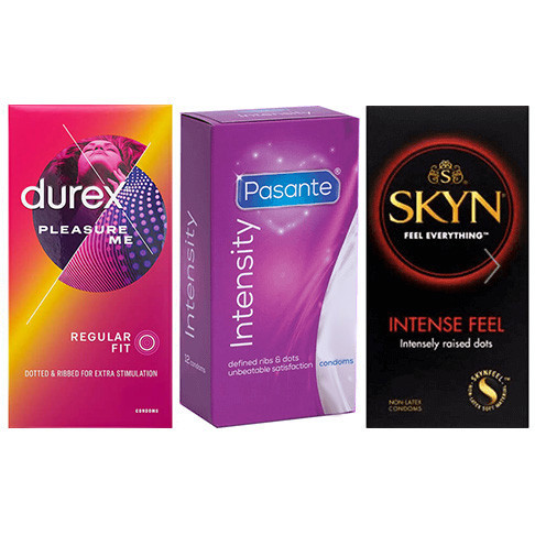 Textured Condoms Value Pack (32 Pack) Various - Dotted