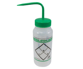 Bel-Art F11646-0611 "Methyl Ethyl Ketone" Safety-Labeled 500 mL (16 fl oz) Wash Bottle