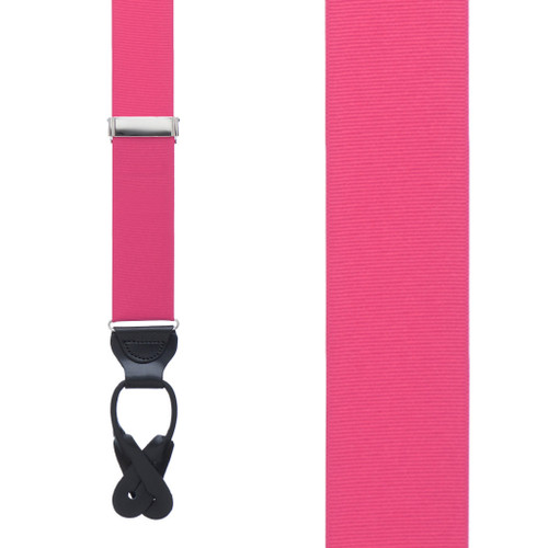 2 Sizes, Array of Beautiful Colors Grosgrain Classic Colors Button Suspenders