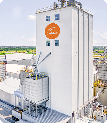 Exterior of a large food production facility