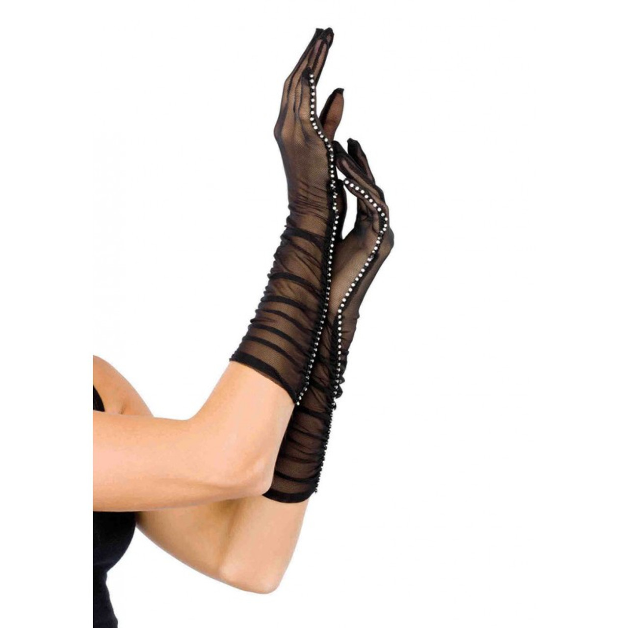 Перчатки LivCo Corsetti Fashion LC 28009 gloves model 11 Black, Чёрный, S/M/L LivCo_LC 28009 gloves model 11 Black S/M/L - Livia Corsetti - Перчатки, манжеты, наручники, браслеты - Купить