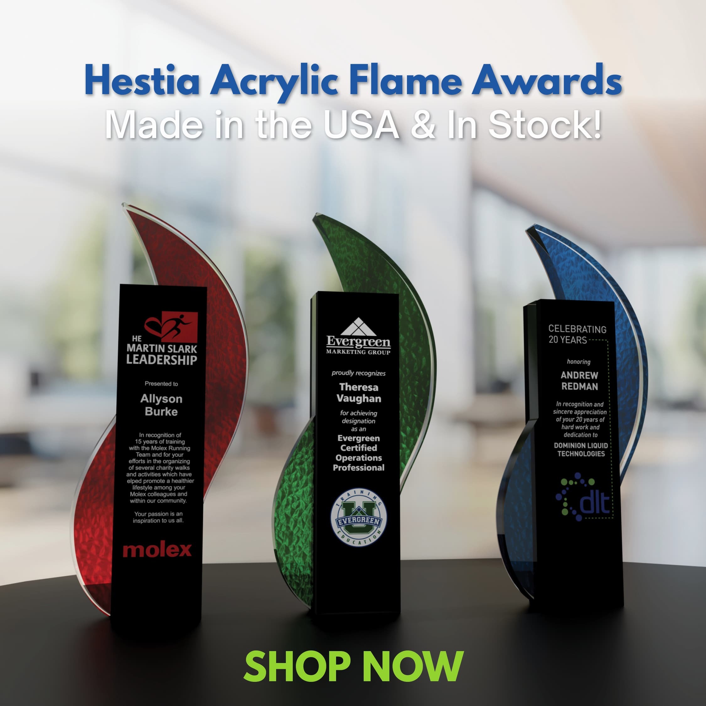 Awarding You - Hestia Acrylic Flame Awards