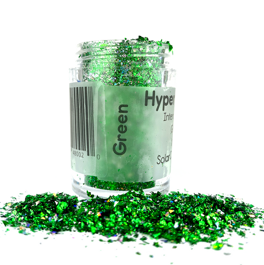 hyper holo64 flakes - green - intense holographic flakes