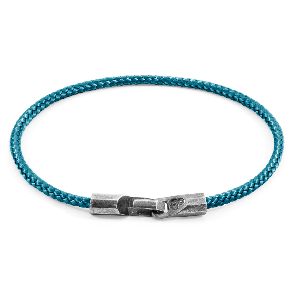 Ocean Blue Talbot Silver and Rope Bracelet