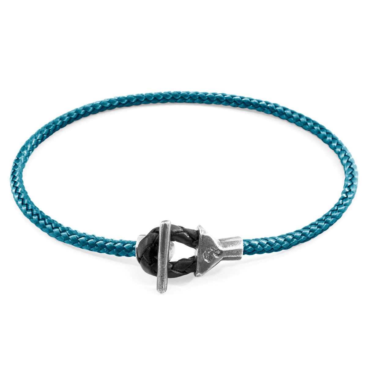 Ocean Blue Cullen Silver and Rope Bracelet
