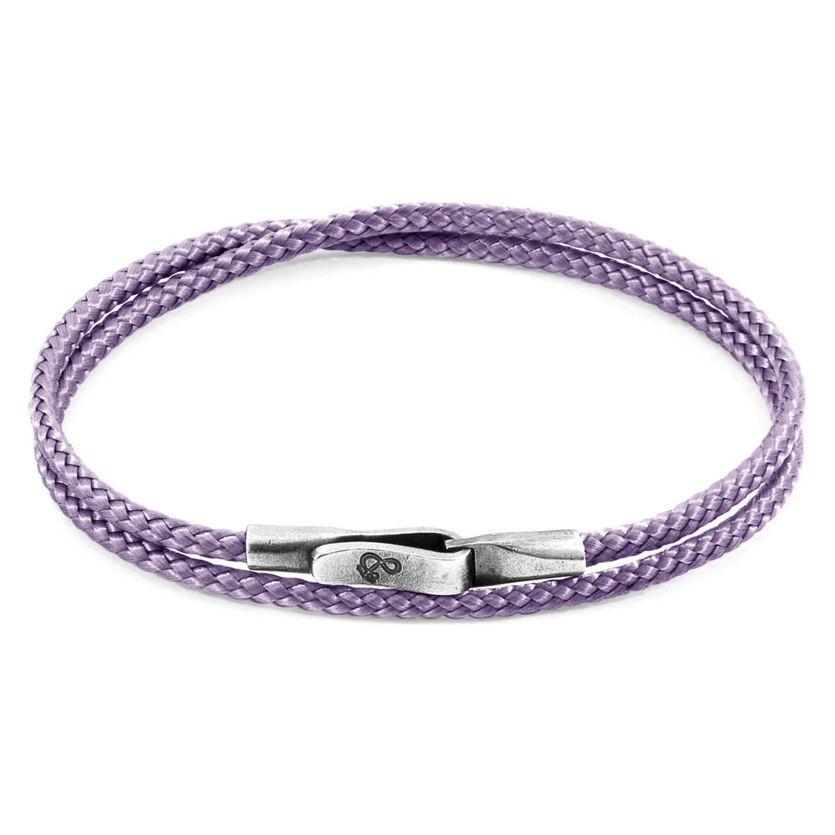 Lilac Purple Liverpool Silver and Rope Bracelet