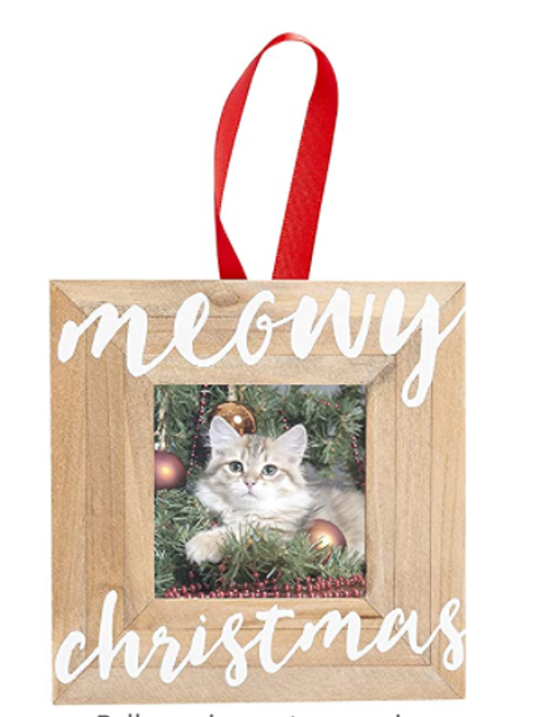 Pearhead Meowy Christmas Picture Ornament 