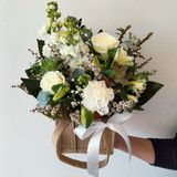Neutral Florals in Hessian Bag - FREE GOLD COAST* DELIVERY