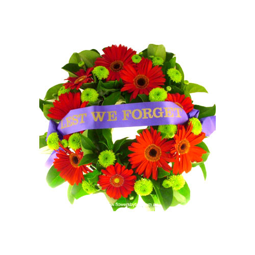 ANZAC wreaths Lest We flowers Botanique