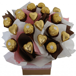 Chocolate Arrangement of Edible Blooms for Gold Coast Delivery - natural and girly Chocolate Arrangement of Edible Blooms for Gold Coast Delivery - natural and girly