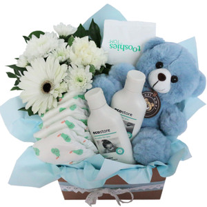 Mother Nature Blue Eco Friendly natural baby hamper Mother Nature Blue Eco Friendly natural baby hamper