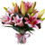 Oriental Lilies in Vase - FREE GOLD COAST* DELIVERY