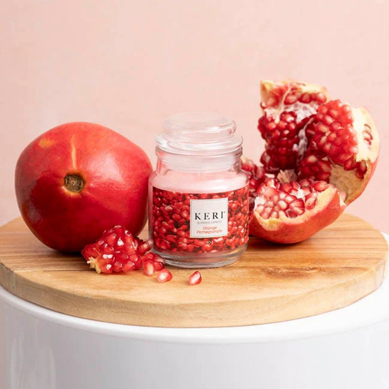 Scented Candle Bubble Jar Orange Pomegranate 90g