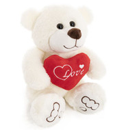 Riley Bear With Heart Red (25cmST)