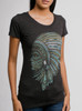 Warrior - Multicolor on Heather Black Triblend Junior Womens T-Shirt