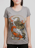 Hawk - Multicolor on Heather Grey Triblend Junior Womens T-Shirt