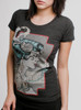 Venus - Multicolor on Heather Black Triblend Junior Womens T-Shirt