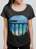 Night Train - Multicolor on Black Triblend Womens Dolman T Shirt