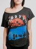 Moon Tropic - Multicolor on Black Triblend Womens Dolman T Shirt