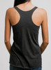 Forbearance - Multicolor on Heather Black Triblend Women's Racerback Tank Top