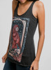 Forbearance - Multicolor on Heather Black Triblend Women's Racerback Tank Top