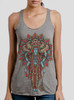 Vishnu - Multicolor on Heather Grey Triblend Women's Racerback Tank Top