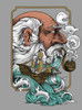 Old Man & the Sea - Multicolor on Heather Grey Triblend Mens Tank Top