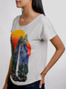 The Forest - Multicolor on Heather White Triblend Womens Dolman T Shirt