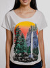 The Forest - Multicolor on Heather White Triblend Womens Dolman T Shirt