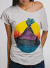 Volcano - Multicolor on Heather White Triblend Womens Dolman T Shirt