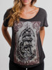 Clipper Ship - Multicolor on Heather Black Triblend Womens Dolman T Shirt