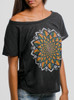 Bloom - Multicolor on Heather Black Triblend Womens Dolman T Shirt