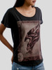 Diving Eagle - Multicolor on Heather Black Triblend Womens Dolman T Shirt