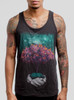 Creation - Multicolor on Heather Black Triblend Mens Tank Top