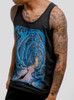 Wanderer - Multicolor on Heather Black Triblend Mens Tank Top