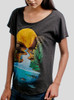 Gone Fishing - Multicolor on Heather Black Triblend Womens Dolman T Shirt