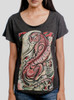Tigris - Multicolor on Heather Black Triblend Womens Dolman T Shirt