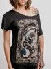 Athena - Multicolor on Heather Black Triblend Womens Dolman T Shirt