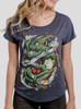 Chameleon - Multicolor on Heather Navy Triblend Womens Dolman T Shirt