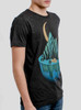 Lost at Sea - Multicolor on Heather Black Triblend Mens T Shirt