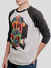 Space Cathedral - Multicolor on Heather White and Black Triblend Raglan