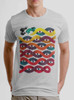 Wyrm - Multicolor on Heather White Triblend Mens T Shirt