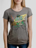 Fish Man - Multicolor on Heather Grey Triblend Junior Womens T-Shirt