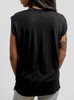 Koi Balance - Multicolor on Black Women's Rolled Cuff T-Shirt
