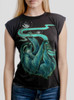 Sloth - Multicolor on Black Women's Rolled Cuff T-Shirt