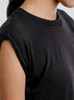 Fox in the Henhouse - Multicolor on Black Women's Rolled Cuff T-Shirt