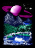 Alien World - Multicolor on Black Toddler T-Shirt