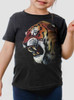 Tiger's Head - Multicolor on Black Toddler T-Shirt
