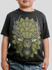 Buck Head - Multicolor on Heather Black Triblend Youth T-Shirt